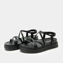 Audie Caviar Sandal