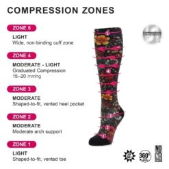 Compression Aloha Black Socks 9 Compression Aloha Black Socks -Alegria Shoes Sale ALEGRIA FW20 ZONES SOCKS R3 a8b29490 e8bc 4e93 951a 81117a802640