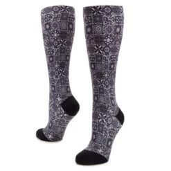 Compression Aztec Tile Black Socks -Alegria Shoes Sale ALG 92607 S3