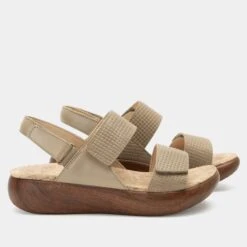 Bailee Woven Taupe Sandal -Alegria Shoes Sale BAI 6163 S2