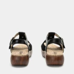 Betsie Stretch Black Sandal -Alegria Shoes Sale BSE 6146 S3