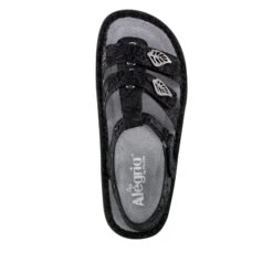 Kleo Black Leaf Sandal -Alegria Shoes Sale KLE 676 S4