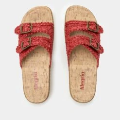 Oona Red Sandal -Alegria Shoes Sale OON 6459 S4 671f81d6 030c 494f ad3e 1f6ad0871688