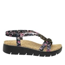 Roz Charm Black Sandal -Alegria Shoes Sale ROZ 7554 S2